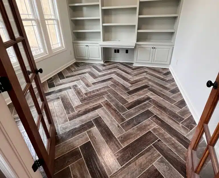 Flooring installation in Columbus, Ohio – herringbone pattern floor installation